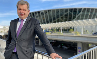 Franck Goldnadel, nouveau président des Aéroports de la Côte d'Azur, le mardi 20 octobre 2020 à l'aéroport de Nice (Archives)