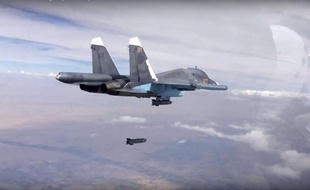 Une bombe larguée par un avion russe en Syrie, le 9 octobre 2015 (illustration).