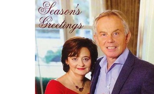Capture d'écran de la carte de voeux 2014 de Tony et Cherie Blair.