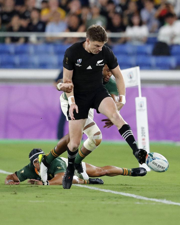 Beauden Barrett dans ses oeuvres