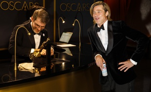 L'acteur Brad Pitt et son Oscar
