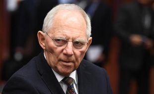 Le ministre allemand des Finances, Wolfgang Schäuble, à Bruxelles, le 16 février 2015