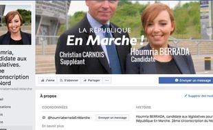 Page Facebook de la candidate Houmria Berrada (Nord)