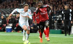 Guingamp et l'OM ont fait mal nul (3-3), le 11 mai 2018 au Roudourou.