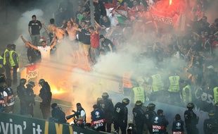 Le virage sud du Vélodrome pendant Islande-Hongrie le 18 juin 2016