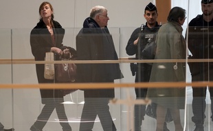 L'ancien PDG de France Telecom, Didier Lombard, lors de son arrivée au tribunal, le 6 mai 2019 à Paris, où il était jugé pour