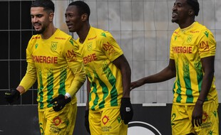 La joie des Nantais sur le troisième but de Bamba.