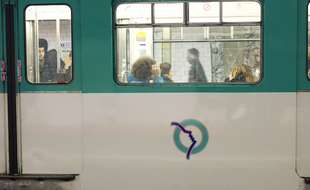 Illustration du métro parisien.
