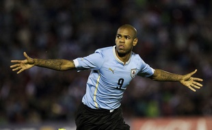 Diego Rolan, buteur face avec l'Uruguay face au Guatemala, le 6 juin 2015.