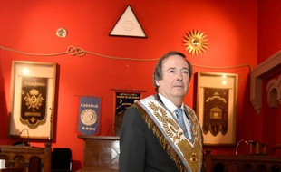 Le grand maître de la Grande Loge de France (GLDF), Philippe Charuel, le 18 septembre 2015 à Paris