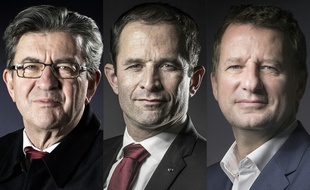 Jean-Luc Melenchon,Benoit Hamon et Yannick Jadot.
JOEL SAGET