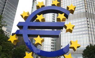 Vue du siège de la Banque centrale européenne, le 13 juillet 2015, à Francfort