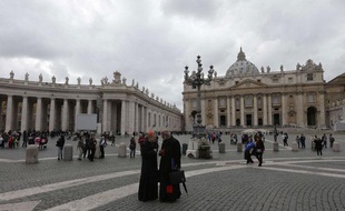 Illustration du Vatican, avec la basilique Saint-Pierre, le 7 mars 2013.