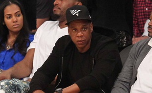 Le rappeur Jay-Z à un match de basket