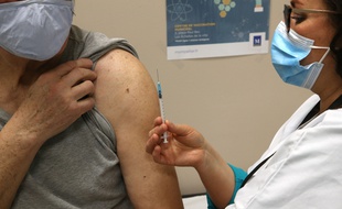 Un centre de vaccination à Montpellier, le 19 janvier.