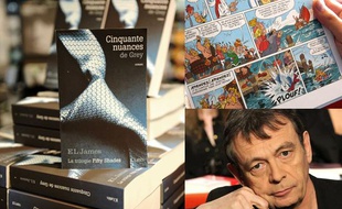 Cinquante nuances de Grey (Lattès), Astérix chez les Pictes (Albert René) et Pierre Lemaître, couronné du Goncourt 2013 pour Au revoir là-haut (Albin Michel)