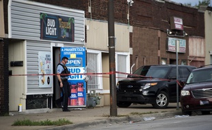 La police sur les lieux d'une fusillade à Kansas City, le 6 octobre 2019.