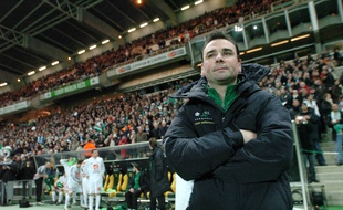 Denis Renaud, en 2008, lors de la victoire de Carquefou face à Marseille au stade de la Beaujoire.