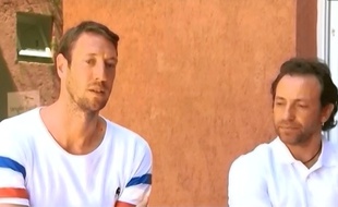 Alain Bernard et Philippe Candeloro, ke 11 mars 2015 en Argentine.