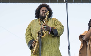 Kamasi Washington au festival de Coachella, le 22 avril.