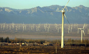 Des éoliennes à Dabancheng, en Chine.