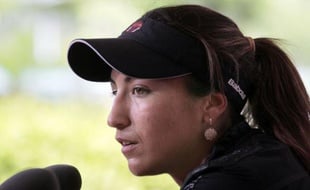Aravane Rezai après sa victoire au premier tour de Roland-Garros, le 23 mai 2010.