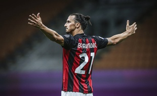 Zlatan Ibrahimovic sous le maillot du Milan AC, le 1er août 2020.