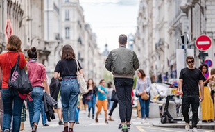 A Lyon, lors de l'expérimentation de la piétonisation.