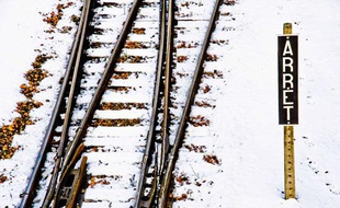 Chemin de fer sous la neige, illustration