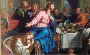 Le repas chez Simon le Pharisien, de Philippe de Champaigne (détail).