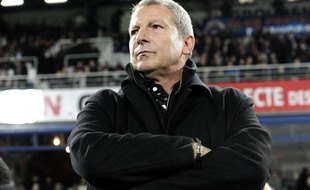 Rolland Courbis, l'entraîneur de Montpellier, le 10 janvier 2014 au stade de la Mosson.