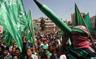 Un Palestinien membre du mouvement islamiste Hamas, le 29 août 2014 à Hebron