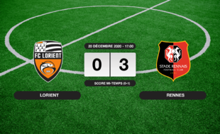 Lorient - Stade Rennais: Le Stade Rennais vainqueur de Lorient 3 à 0 au Stade du Moustoir