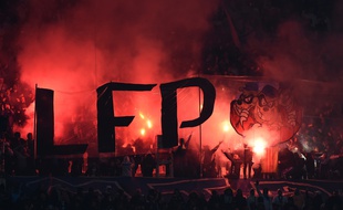 L'un des nombreux tifos déployés au Vélodrome contre la LFP, lors de OM-Bordeaux, le 18 février 2018.