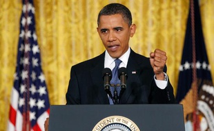 Barack Obama, lors d'une conférence de presse à la Maison Blanche, le 10 septembre 2010