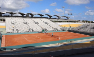 Le vélodrome Baie-Mahault où se disputera le premier tour de Coupe Davis entre la France et le Canada du 4 au 6 mars 2016.