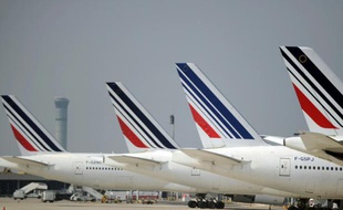 Des avions de la compagnie Air France à l'aéroport Charles de Gaulle, en 2014