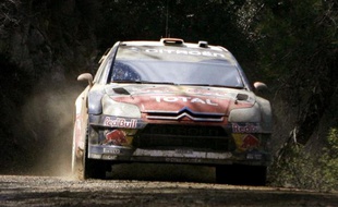 50e victoire en Coupe du monde des rallyes pour Sébastien Loeb lors de l'épreuve de Chypre le 15 mars 2009.