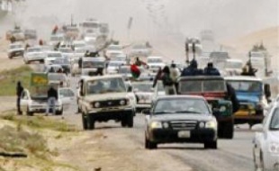 Les rebelles ont fui Ajdabiya, hier.