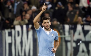 L'attaquant de la Lazio Rome Filip Djordjevic.