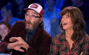 Philippe Rebbot et Romane Bohringer dans «On n'est pas couché», diffusé le 6 octobre 2018 sur France 2.