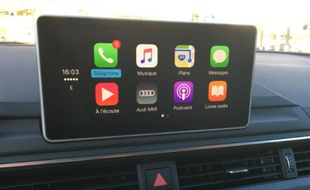 Apple Car Auto: comme un petit air bien connu avec des icônes simples et pratiques.