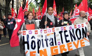 Illustration de fonctionnaires en train de manifester.