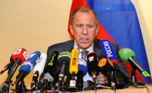 Le ministre russe des Affaires étrangères, Sergueï Lavrov, le 17 avril 2014 à Genève