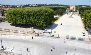 L'avant-place royale du Peyrou, à Montpellier.