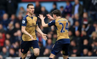 Laurent Koscielny buteur avec Arsenal, le 9 avril 2016.