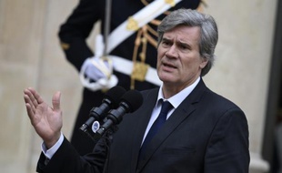 Stéphane Le Foll à la sortie du Conseil des ministres le 4 janvier 2015 à l'Elysée à Paris