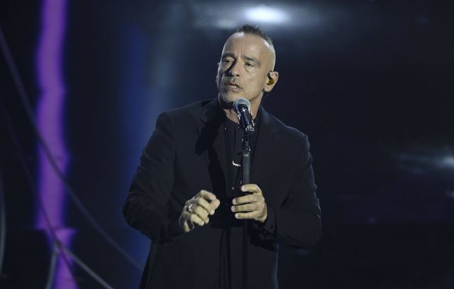 Eros Ramazzotti au festival Sanremo, en Italie, le 8 février 2024.