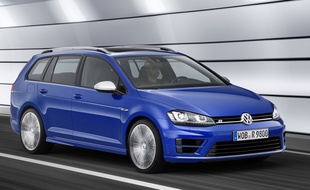 La Volkswagen Golf R SW - vue de côté