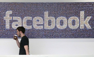Un mur du quartier général de Facebook, à Menlo Park, en Californie.